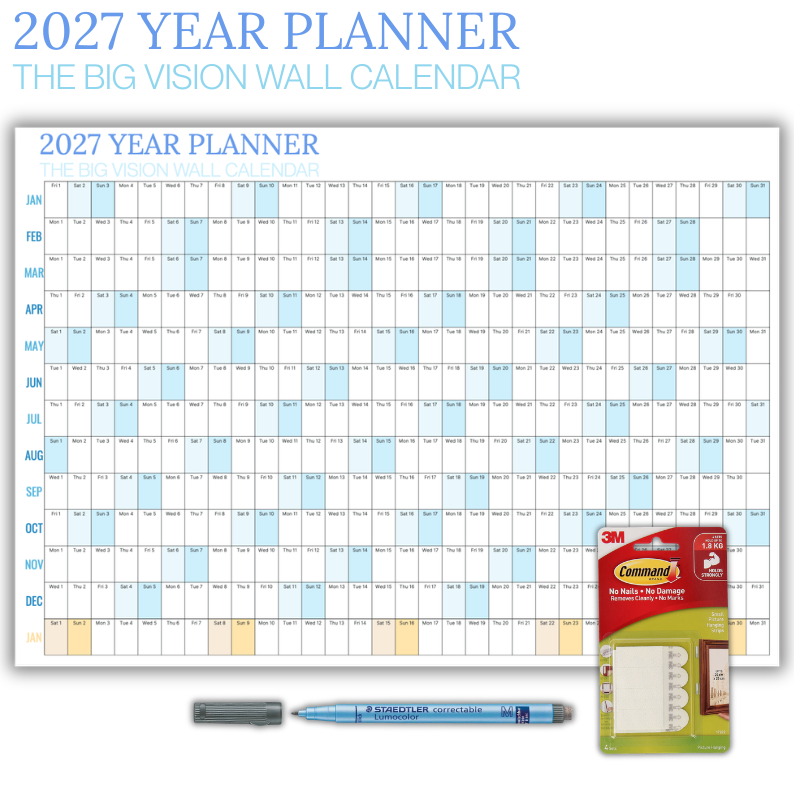 The Big Vision 2027 WALL CALENDAR | BLUE